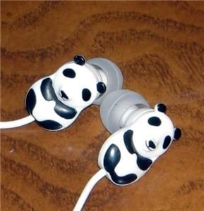 panda ipod stereo earbuds earphones  new search