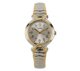 Timex Ladies Two tone Expansion Band with Silvertone Dial —