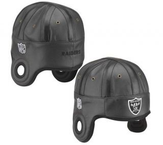 NFL Oakland Raiders Faux Leather Helmet Head Cap —