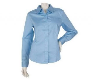 Linea by Louis DellOlio Button Front Shirt with Pocket   A214116