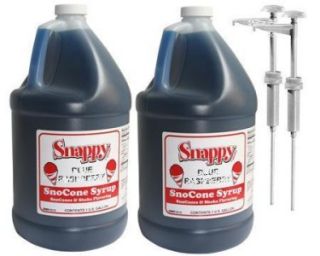 snow cone syrup 2 one gallon jugs with pumps