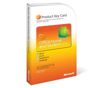 Microsoft Office 2010 Home & Student Product Key Card   E256216