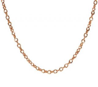 Bronzo Italia 18 Polished Double Rolo Link Chain Necklace —