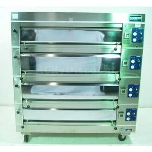 USED ADAMATIC AAD C 403 COMMERCIAL ELECTRIC 4 DECK BAKERY PIZZA OVEN