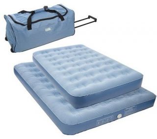AeroBed Family Pack Queen & Twin Beds w/ Rolling Travel Duffel