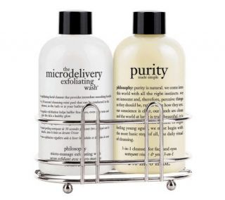 philosophy purity & microdelivery wash duo with caddy   A228896