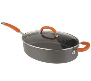 Rachael Ray Hard Anodized Nonstick 5 qt. Covered Oval Saute — 