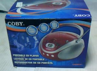 Coby CXCD241 Coby Portable CD Player with Am FM Stereo Tuner Red