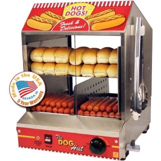 Commercial Hot Dog Steamer Cooker Countertop Hotdog Concession Warmer