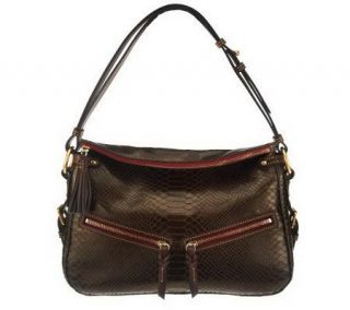Dooney & Bourke Pearly Python Embossed Leather E/W Zip Sac   A229514