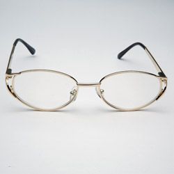 Gold Metal Computer Glasses with Italian style temples 