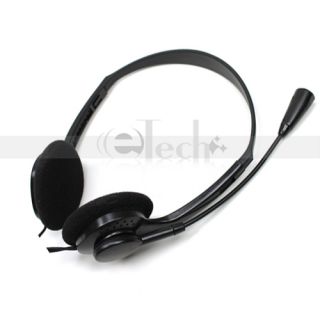  Headphone Headset with Microphone Black for PC Laptop Computer