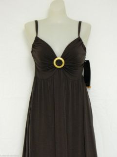 Coco Reef D Cup U w Large Maxi Full Length Dress Brown $118 Swimsuit