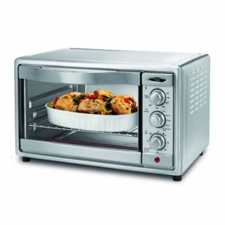 New Oster 6 Slice Convection Toaster Oven Brushed Stainless Steel Free