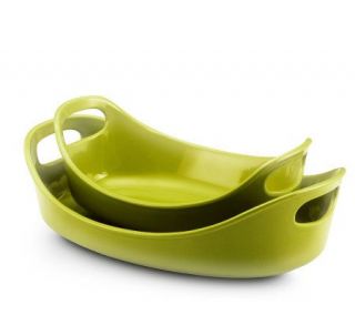 Rachael Ray Bubble and Brown Set of 2   Green —