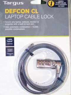 Targus Defcon CL Laptop Computer Security Lock Cable