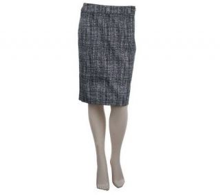 Kelly by Clinton Kelly Printed Pencil Skirt w/Side Zip —