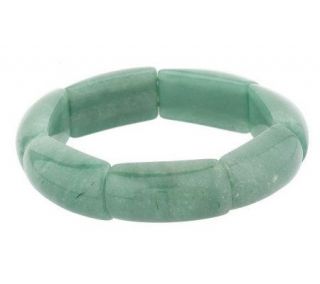 Lee Sands Carved Gemstone Stretch Bracelet —