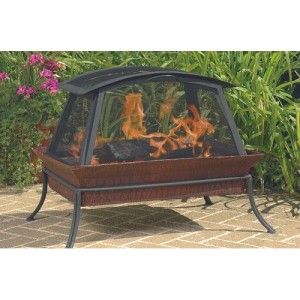  Place Fire Pit with Cast Iron Bottom with Antique Copper Finish