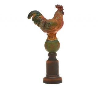 19 Carved Rooster Finial by Valerie —