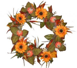 19 Autumn Sunflower Wreath by Valerie —
