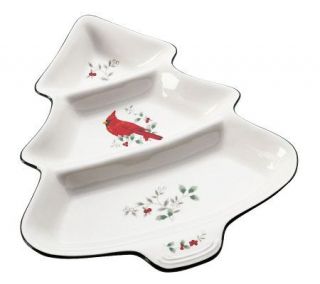 Pfaltzgraff Winterberry Tree Shaped 3 Section Server   H363324