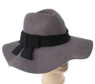 Jessica Simpson Floppy Hat with Woven Boucle Bow —