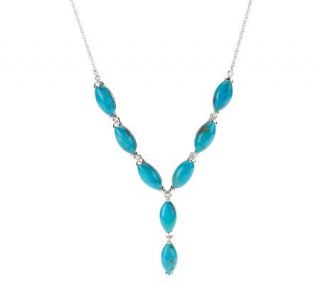 Turquoise Station Sterling 20 Statement Necklace —