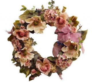 20 Magnolia & Rose Wreath by Valerie —