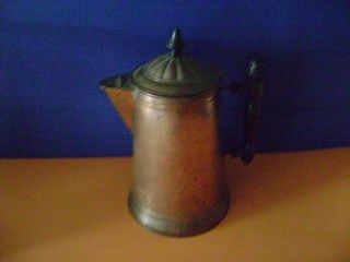 Antique Copper Coffee Pot Marked Rome Metal 6
