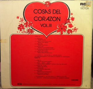 Various Cosas Del Corazon Vol 3 LP XRPM1 749 Peru RARE