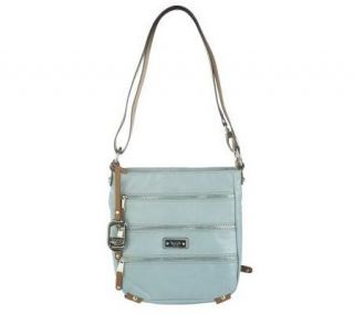Tignanello Glazed Leather Zip Top Crossbody Bag —