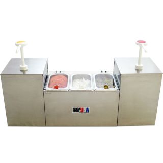 Section Condiment Holder Dispenser 2 Pump 3 Well Concession Station