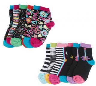 little missmatched CrazyCoordinate Pop Music Crew Socks —