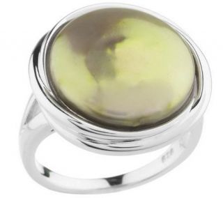 Honora 13mm Cultured Freshwater Pearl Coin Sterling Ring —