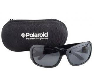 Polaroid Wide Arm Crystal Silverline Sunglasses —