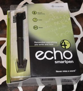 Livescribe Echo Pen 4GB or 8GB Starter Book Included