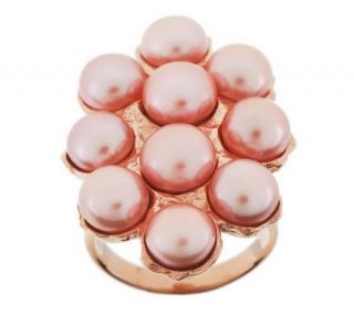 Honora Cultured FreshwaterPearl Elongated Cluster Bronze Ring