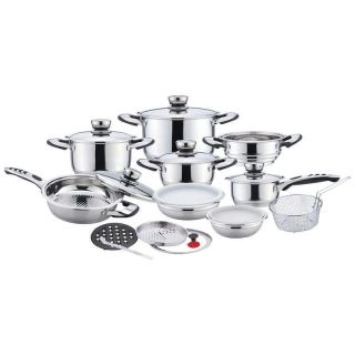 Chefs Secret 22pc 7 Ply Hi Qual Stainless Cookware Set