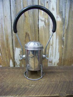 Vintage Old CONGER Battery Powered Railroad Lantern Chrome Patent