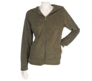Sport Savvy Micro Fleece Zip Front Hooded Jacket —