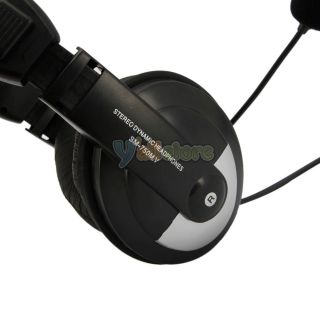 PC Computer Headset Headphone Microphone for Mic Black