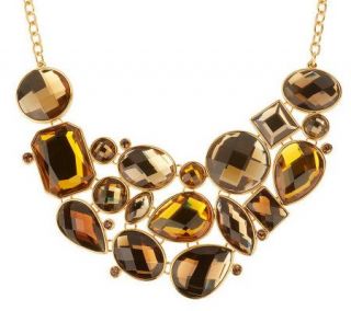 Joan Rivers Couture Faceted Crystal Adjustable Bib Necklace — 