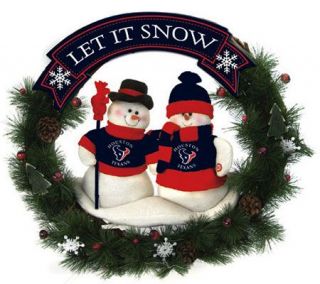 NFL Houston Texans Snowman Wreath —
