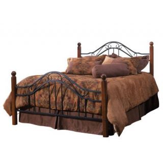 Hillsdale House Madison Queen Bed   Cherry Finish/Black —