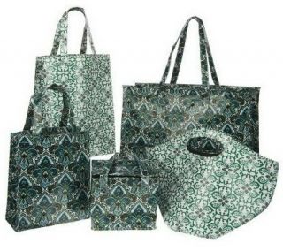 As Is 5 piece Reusable Tote Set by Valerie —