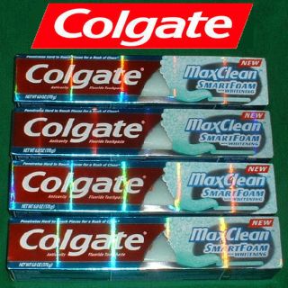 Colgate MaxClean Smart Foam Whitening Toothpaste 6 oz Each NEW