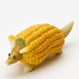 Home Grown Enesco Maize Corn Armadillo Super Animal Veggie Figurine
