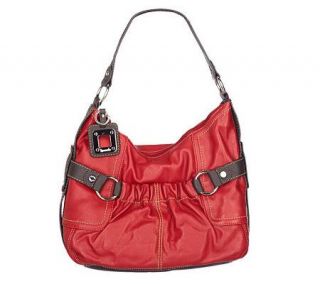 Tignanello Glove Leather Slouchy Hobo Bag with Contrast Trim