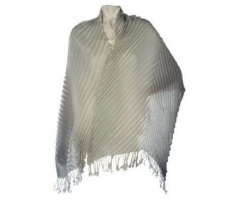 Accessory Street Woven Pleated Ombre 70 x 27 Wrap w/ Fringe